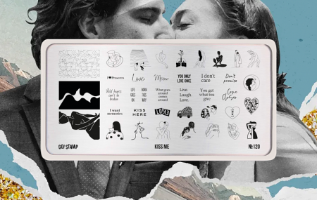 Пластина для стемпинга Go Stamp №120 Kiss me