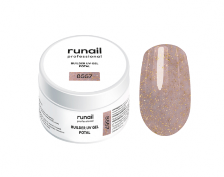 Гель RuNail Камуфлирующийс поталью POTAL №8557 (РФ), 15 гр.