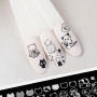 Пластина для стемпинга TNL (mini kitty), 12*6 см., №108