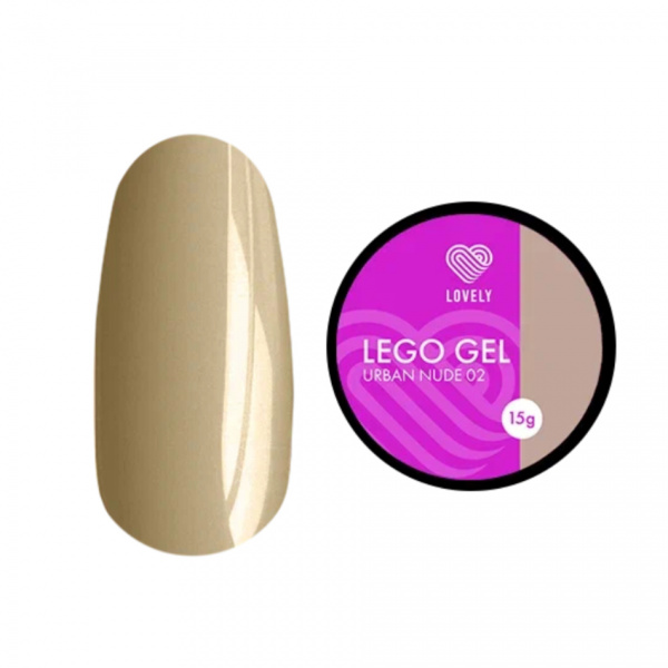 Гель LOVELY для наращивания и укрепления Lego Gel Urban Nude №2, 15 гр.