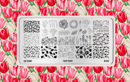 Пластина для стемпинга Go Stamp №203 Tulip Fever