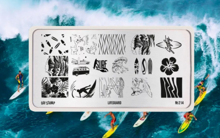 Пластина для стемпинга Go Stamp №214 Lifeguard