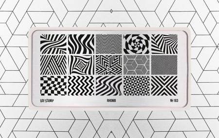 Пластина для стемпинга Go Stamp №163 Rhomb