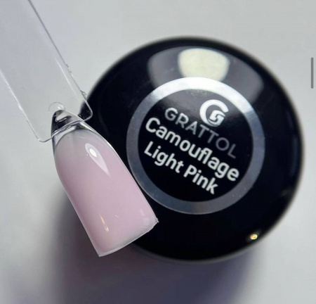 Гель GRATTOL камуфлирующий LIGHT PINK, 15 мл.