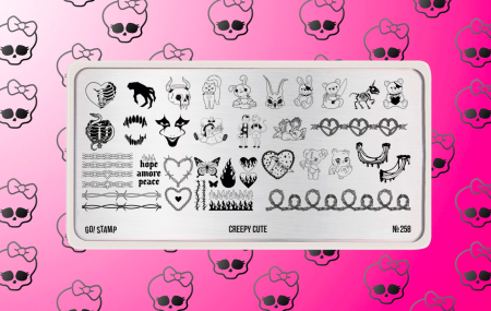 Пластина для стемпинга Go Stamp №258 Creepy Cute