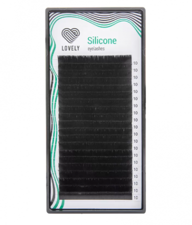 Ресницы черные LOVELY "Silicone" 0,07 C+, 5 мм. (20 линий)