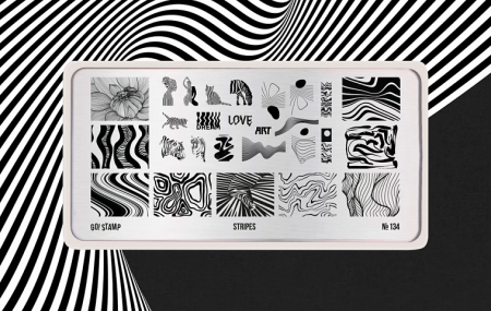 Пластина для стемпинга Go Stamp №134 Stripes