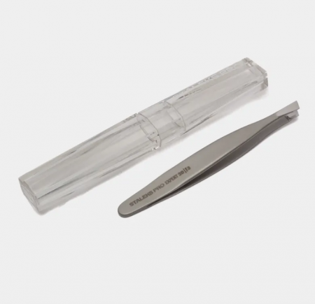 Пинцет для бровей Staleks EXPERT TE-20/3 (широкие скошенные кромки)