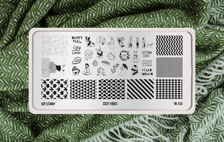 Пластина для стемпинга Go Stamp №123 Cozy Vibes