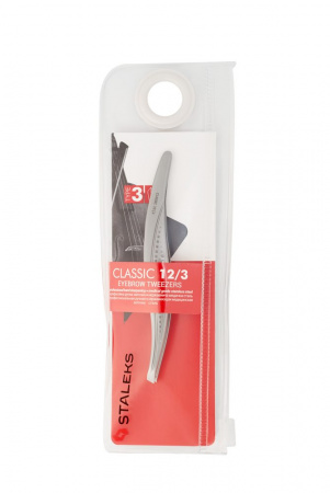 Пинцет для бровей STALEKS Classic TC-12/3 (широкие скошенные кромки)