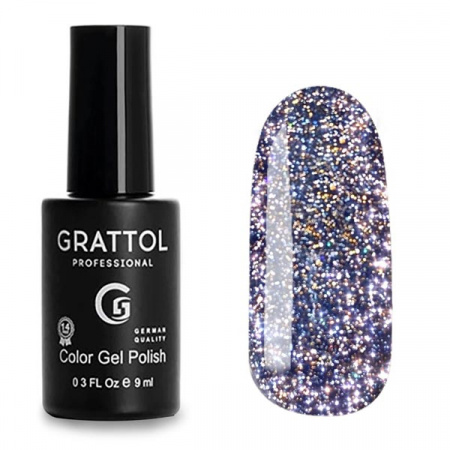 Светоотражающий гель-лак Grattol Bright Star №08, 9 мл.