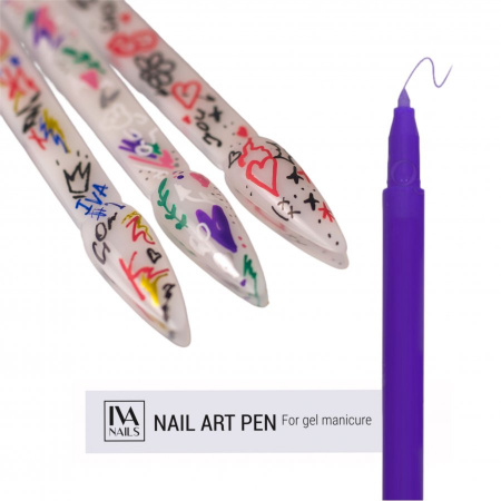 Акриловый фломастер IVA Nails, №07 фиолетовый