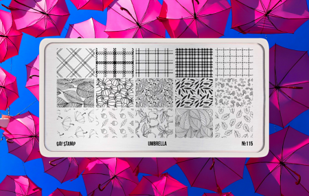Пластина для стемпинга Go Stamp №115 Umbrella