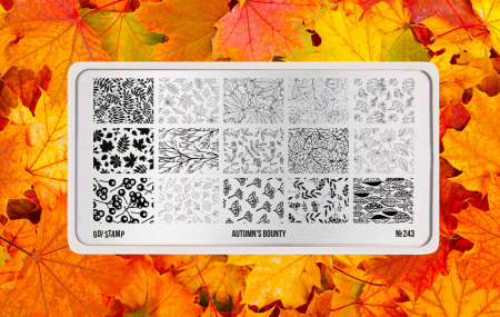 Пластина для стемпинга Go Stamp №243 Autumn`s bounty