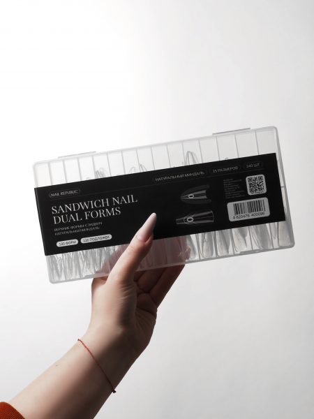 Верхние формы СЭНДВИЧ Nail Republic, Натуральный миндаль (120 шт.)