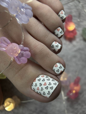 Пленки для педикюра CRAZY MANIC Flying hearts