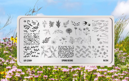 Пластина для стемпинга Go Stamp №204 Spring Begins
