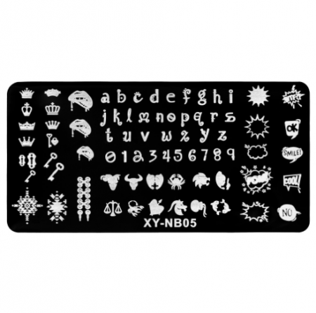 Пластина для стемпинга Irisk металлическая, 6*12 см., №153