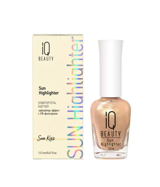 Хайлайтер для ногтей с УФ-фильтрами № 02 Sun Kiss, IQ BEAUTY