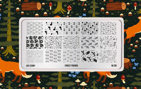 Пластина для стемпинга Go Stamp №239 Forest frends