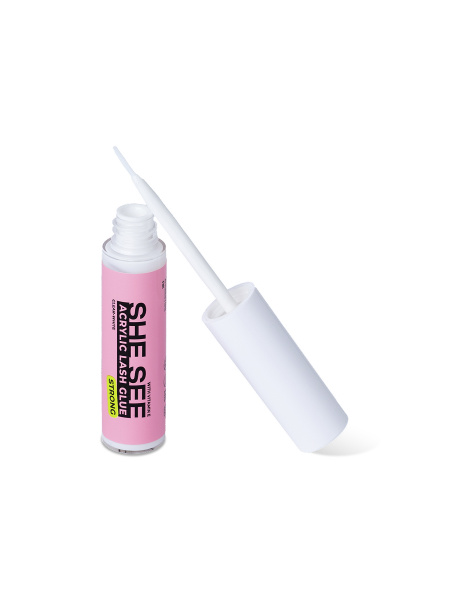 Клей для накладных ресниц SHE SEE Clear-White с кисточкой, 5 мл.