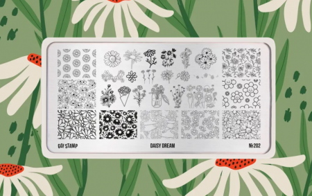 Пластина для стемпинга Go Stamp №202 Daisy dream