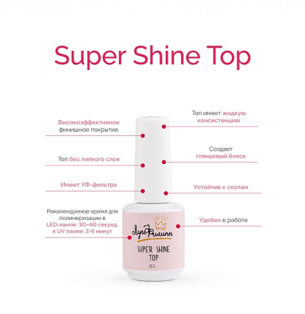 ЛУИ ФИЛИПП Топ Super Shine без липкого слоя, 15 мл.