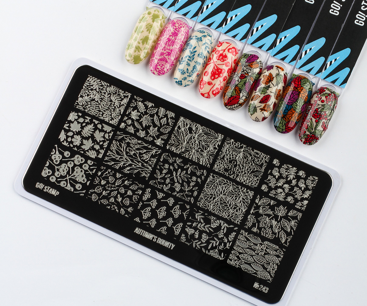 Пластина для стемпинга Go Stamp №243 Autumn`s bounty