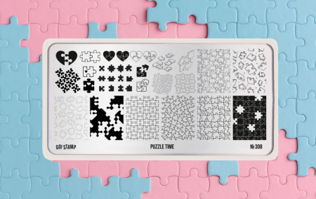 Пластина для стемпинга Go Stamp №308 Puzzle time