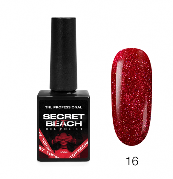 Гель-лак TNL Secret beach СВЕТООТРАЖАЮЩИЙ №16 Страстная бестия, 10 мл.