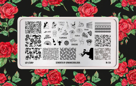 Пластина для стемпинга Go Stamp №124 Senorita by @manicuralogia